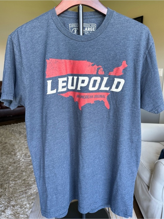 Other - Leupold Optics Men’s Heather Gray Short-Sleeve Logo T‑Shirt, Gray/Red Large